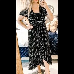 Polka Dot Wrap Dress
